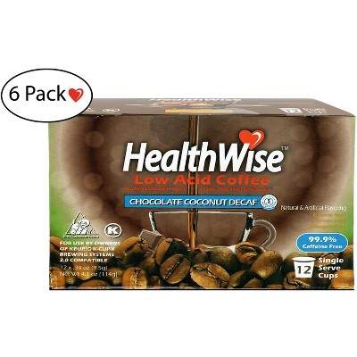 HealthWise Low Acid Chocolate Coconut Keurig K-Cup Coffee Pods