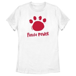 Women's Turning Red Panda Power Paw Print T-Shirt - 1 of 4