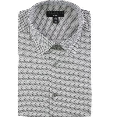 Alfani Mens Dot Seven Button Down Dress Shirt, white, 16"-16.5" Neck  34"-35" Sleeve : Target