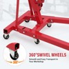 2-Ton Folding Engine Hoist 4400 Lb Capacity Hydraulic Shop Crane W/ Telescoping Boom 6 Wheels for Automotive Repair - 3 of 4
