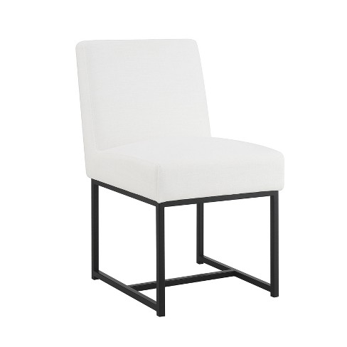 Abbyson Living Lily Dining Chair White: Upholstered, No Assembly, 1.8 ...