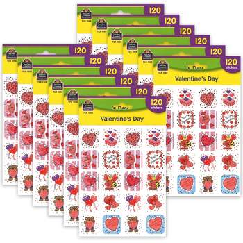 Teacher Created Resources® Valentines Day Stickers, 120 Per Pack, 12 Packs