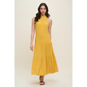 WEST K Women's Freja Sleeveless Mock Neck Tiered Midi Dress - 1 of 4