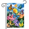 Butterflies InThe Garden Spring Garden Flag Floral Butterfly 18" x 12.5" Briarwood Lane - image 2 of 4