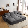 Modern Corduroy 3-Seater Sofa with Removable Cushions for Living Room Comfort -3irtyhousy - 3 of 4