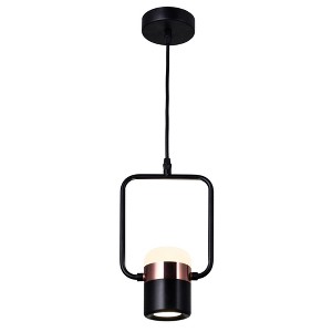 CWI Lighting Moxie LED Down Mini Pendant With Black Finish - 1 of 3