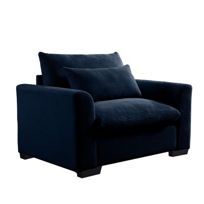 NicBex 51 Inch Corduroy Deep Seat Single Sofa with Waist Pillow for Living Room,Office,Apartment