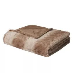 Marselle Faux Fur 12lbs Weighted Blanket Tan - Beautyrest