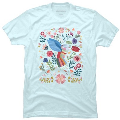 Design By Humans Floral Deer Boys Youth Graphic T Shirt 