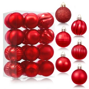 Joyfy 24ct Christmas Tree Hanging Ball Ornaments Shatterproof Home Decorative 1.6-inch - 1 of 4