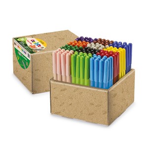 CARIOCA Eco Family Joy Fine Tip Felt Tip Washable Pens School Box - 144 Pieces - 1 of 4