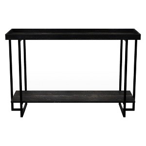 Franda Tray Top Sofa Table Black - miBasics: Metal Frame, Open Shelf, Entryway Storage - 1 of 3