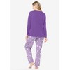 Dreams & Co. Plus Size Long Sleeve Knit PJ Set - 3 of 4