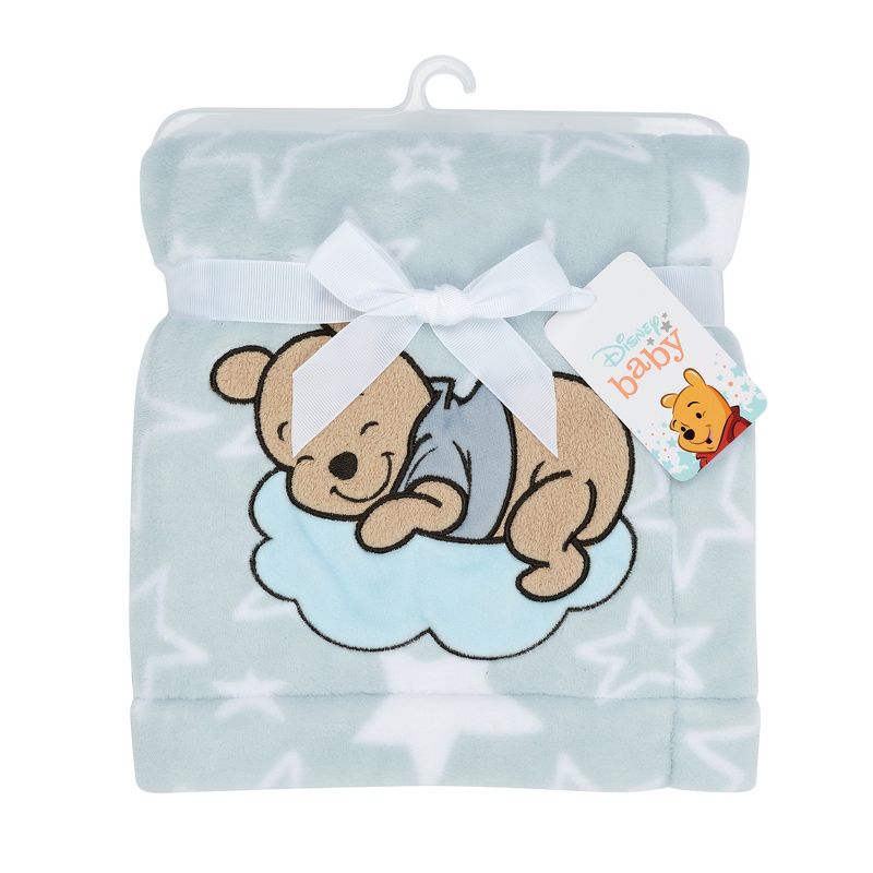 Bedtime Originals Disney Baby Starlight Pooh Blue/White Soft Fleece Baby Blanket, 4 of 8