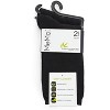 Memoi Women's 2 Pair Pack Bamboo Blend Flat Crew Socks Black 9-11 - 4 of 4