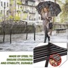 FDW Garden Bench for Patio Outdoor Bench Metal Bench Park Bench Cushion for Yard Porch Clearance Work Entryway - 4 of 4