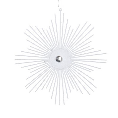 Vickerman 6.5" Glitter Snowflake Burst Ornament
