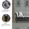 Kumasinova Chesterfield Sofa 2-Seat Sofa with 2 Pillows, Classic Tufted Couch with Rolled Arms and Nailhead for Living Room, Velvet Loveseat Sofa - 2 of 4