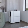 Depot E-Shop Tully Bar Cart  32.2" H, with Two Pull-Down Door Cabinets and Two Open Shelves - 2 of 4