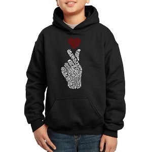 LA Pop Art Boy's Word Art Hooded Sweatshirt - K-Pop - 1 of 4