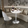 Costway Round Bistro Bar Table Height Adjustable 360-degree Swivel - 2 of 4