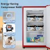 ZAFRO Mini Freezer, 2.3 Cu.ft Small Upright Freezer with Handle, Removable Shelves, Adjustable Thermostat, Low Noise for Bedroom/Apartment/Office,Red - 4 of 4