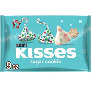 HERSHEY'S Kisses Christmas Sugar Cookie Flavored White Crème Candy - 9oz - 1 of 4