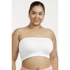 PACK OF 6 SOFRA WOMEN'S SEAMLESS NO PAD TUBE BRAS PLUS (BR0125STNX_WHT) - 2 of 4