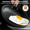 imarku,10 Inch Professional Cast Iron Skillets Nonstick Frying Pan, Frying Pans Nonstick with Lid and Stay Cool Handle, Best Gift for holiday - 3 of 4