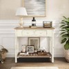 KIGFTSOD Vintage Two - Drawer Console Table with Open Shelf, Distressed Finish for Entryway & Living Room - 2 of 4