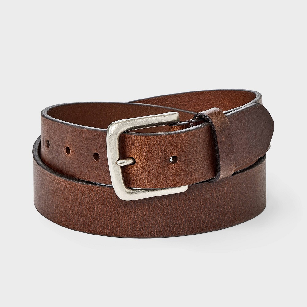 Men's Leather Jeans Belt - Goodfellow & Co™ Brown XL