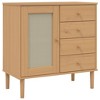vidaXL Sideboard SENJA Rattan Look Brown 31.5 in.x15.7 in.x31.5 in. Solid Wood Pine - 2 of 4