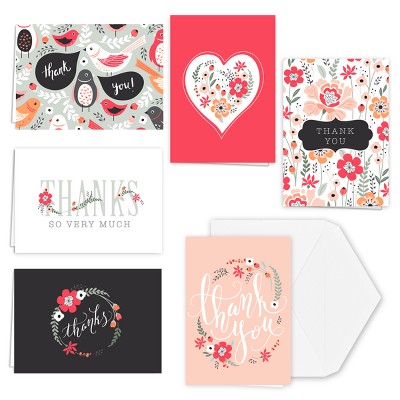 36ct Fresh Floral Note Cards