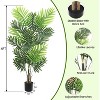 4ft Artificial Palm Tree, Fake Palm Trees with Planter, Faux Palm Plants for Home Office Living Room Decor - 3 of 4