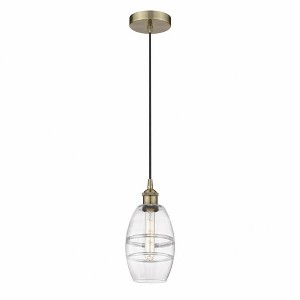 Vaz - 1 Light Cord Hung Mini Pendant In Industrial Style-8.13 Inches Tall and 5.88 Inches Wide - 1 of 1