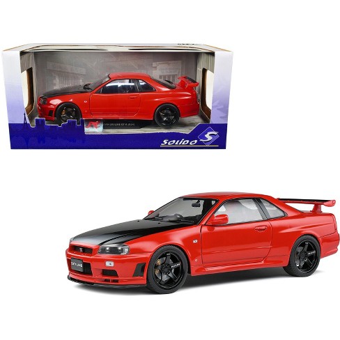 nikkel Sump Forsendelse 1999 Nissan Skyline Gt-r (r34) Rhd (right Hand Drive) Active Red With Black  Hood 1/18 Diecast Model Car By Solido : Target