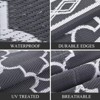 Outdoor Rug, Waterproof Reversible Patio Carpet,  Print Camping Rug, Geometric RV Mat for Deck, Balcony, Picnic & Beach - 4 of 4