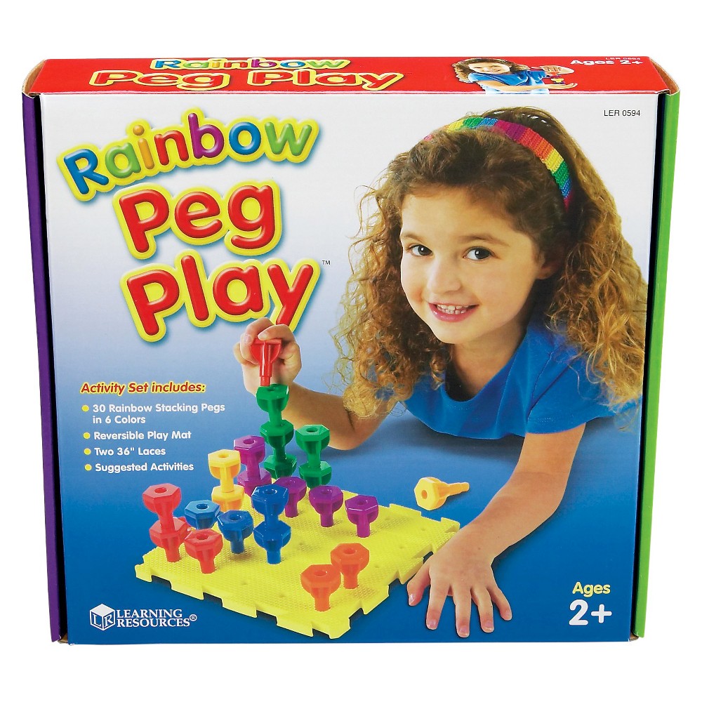 UPC 765023011395 product image for Learning Resources Rainbow Peg Play Activity Set | upcitemdb.com