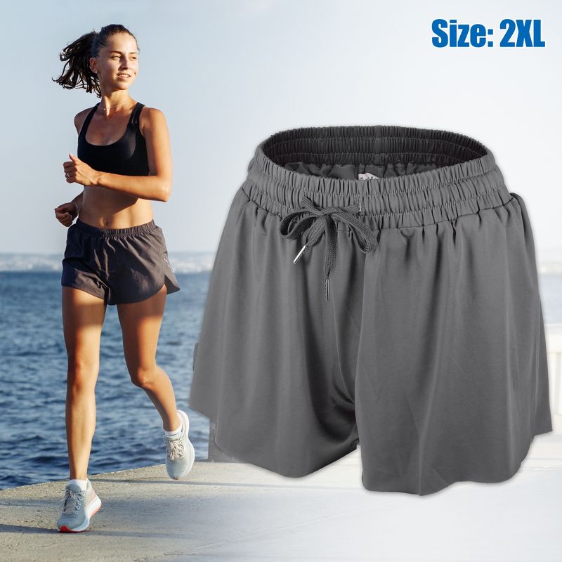 Unique Bargains Womens Flowy Running Shorts Casual High Waisted Workout Shorts 1Pc, 5 of 7