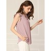 INSPIRE CHIC Women's Ruffled Sleeveless Work Business Vintage Blouses - 4 of 4