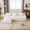 KWPZQEB Modern Sectional Couches, Oversized Modular Sectional Sofa with Movable Ottoman & Pillows, Cloud Tufted Sofa Couch for Living Room - 2 of 4