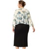 Agnes Orinda Women's Plus Size Fashion Chiffon Floral Lightweight Summer Elegant Shrugs - 4 of 4