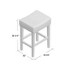 Grungis Faux Leather Bar Stools Set of 2,Counter Stools with Footrest,Kitchen Chair for Kitchen Island - 3 of 4