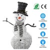 iMountek "Collapsible LED Christmas Snowman Decoration – Battery Operated Indoor/Outdoor Holiday Light with Removable Hands & Scarf" White - 2 of 4