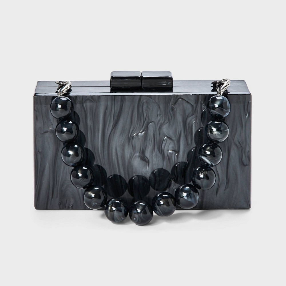 Photos - Women Bag Minaudiere Clutch - A New Day™ Black