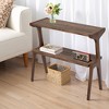 MAYEERTY Solid Wood End Table, 2-Tier Sofa Side Table with Storage Shelf - 3 of 4