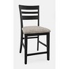 Jofran, Altamonte Contemporary Ladderback Upholstered Counter Stool (Set of 2) - 2 of 4