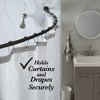 LunaLulinlk 44" - 72" Wall Mountable Curved Adjustable Shower Rod in Bronze - 2 of 4