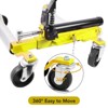 Garvee Car Wheel Dolly Set of 2/4, 1500LBS Capacity Car Dolly with Hydraulic Tire Jack for Vehicle Positioning for Truck RV Trailer, Yellow - 4 of 4