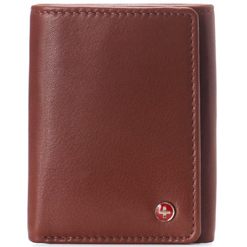 Alpine Swiss Logan Mens RFID Safe Zipper Wallet Leather Zip Around